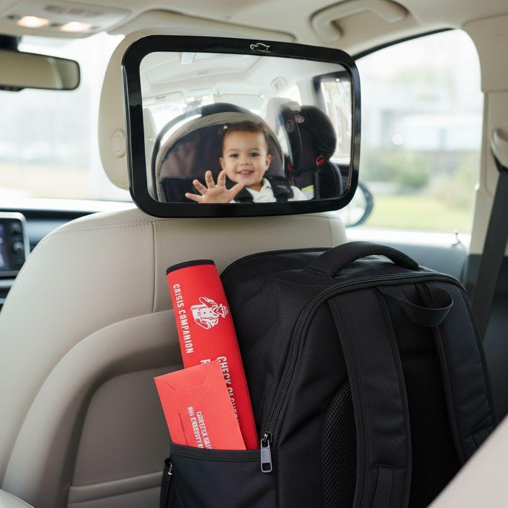 Emergency Car Safety Single Bundle: Seat Belt Cover, Contact Card & Money Clip