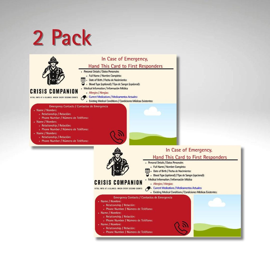 Emergency Contact Card Bundle: Bilingual Safety for Small Families