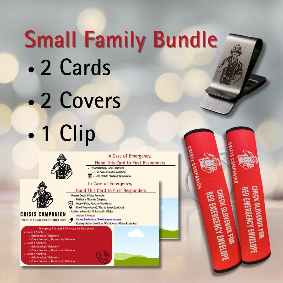 Emergency Contact Card Bundle: Bilingual Safety for Small Families