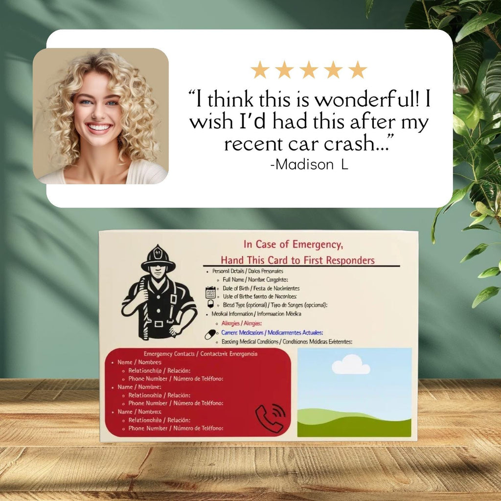 Emergency Contact Card Bundle: Bilingual Safety for Small Families