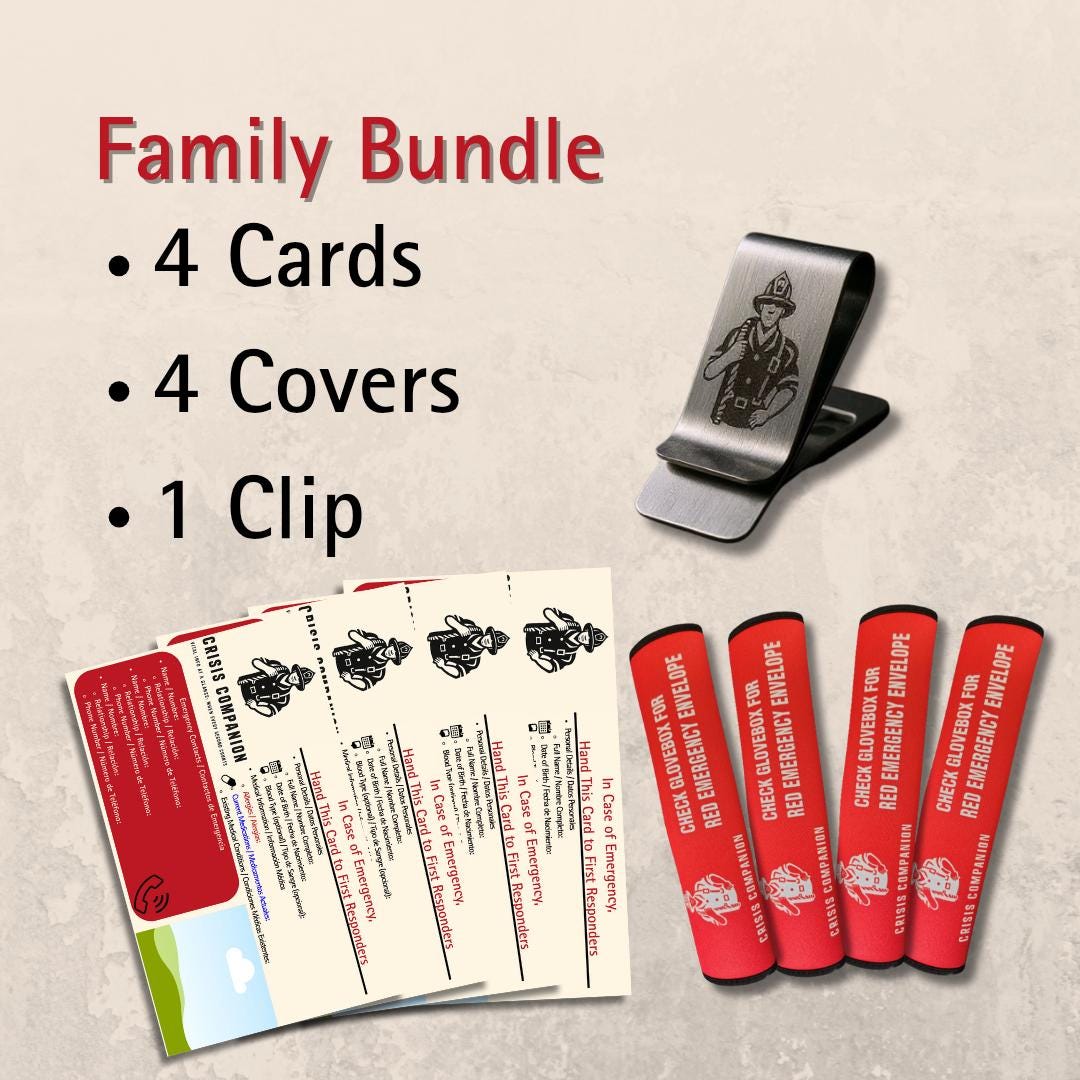 Emergency Contact Card Family Bundle: Bilingual Safety Kit